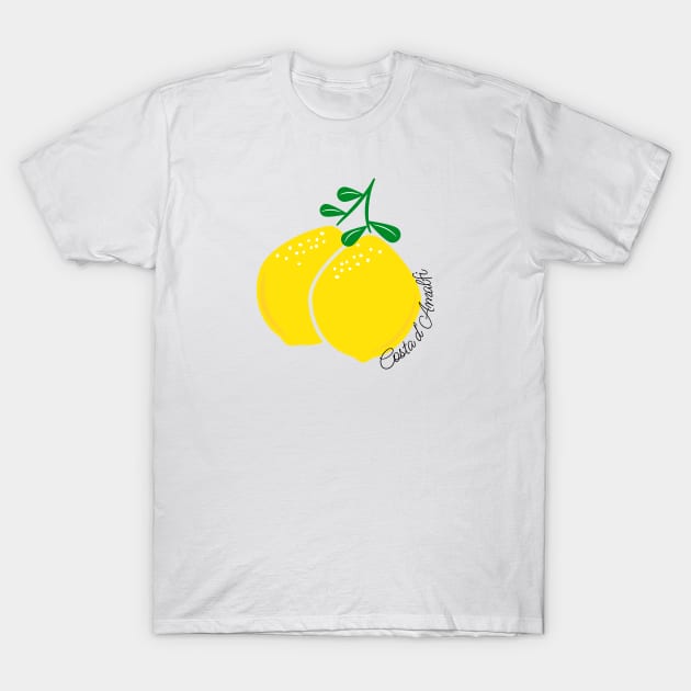Costa D'Amalfi Zest: Vibrant Lemon Illustration T-Shirt by thejamestaylor